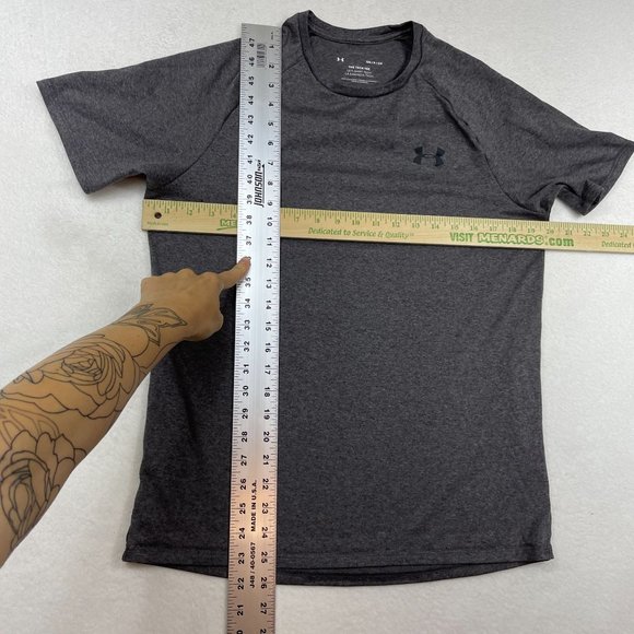 Under Armour Mens Tech 2.0 Short SLeeve Tee SHirt Size S Heather Gray Workout - Picture 3 of 9